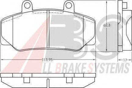 A.B.S. 36177 OE - Тормозные колодки, дисковые, комплект autodnr.net