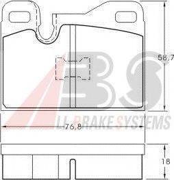 A.B.S. 36398 OE - Тормозные колодки, дисковые, комплект autodnr.net