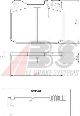 A.B.S. 36418 OE - Тормозные колодки, дисковые, комплект avtokuzovplus.com.ua