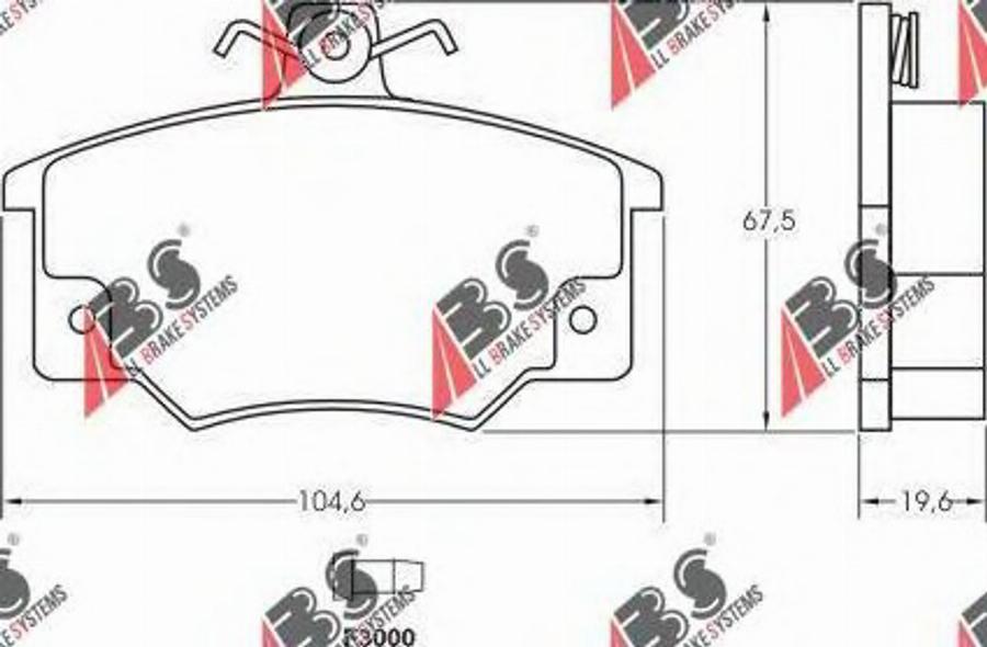 A.B.S. 36491 - Тормозные колодки, дисковые, комплект avtokuzovplus.com.ua