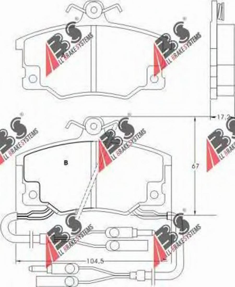 A.B.S. 36522 - Тормозные колодки, дисковые, комплект autodnr.net