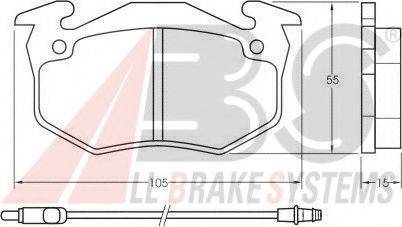 A.B.S. 36525 OE - Гальмівні колодки, дискові гальма autocars.com.ua