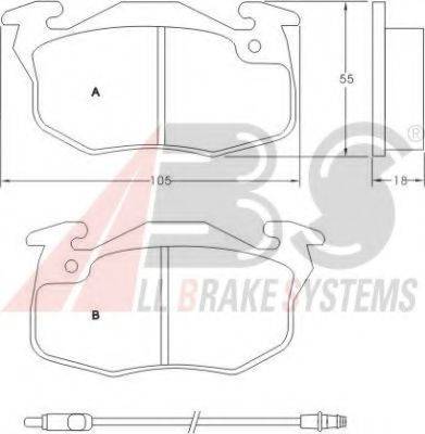 A.B.S. 36565 OE - Тормозные колодки, дисковые, комплект autodnr.net