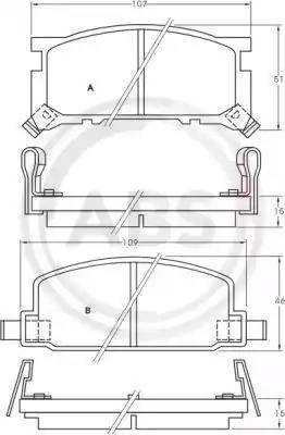 A.B.S. 36584 - Тормозные колодки, дисковые, комплект avtokuzovplus.com.ua