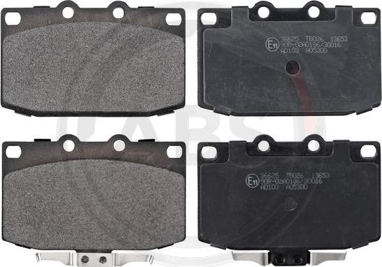 A.B.S. 36625 - Гальмівні колодки, дискові гальма autocars.com.ua