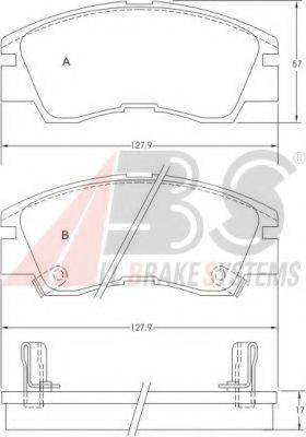 A.B.S. 36648 OE - Гальмівні колодки, дискові гальма autocars.com.ua