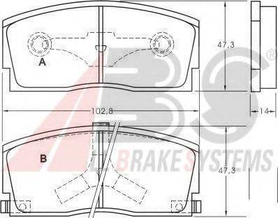 A.B.S. 36658 OE - Тормозные колодки, дисковые, комплект autodnr.net