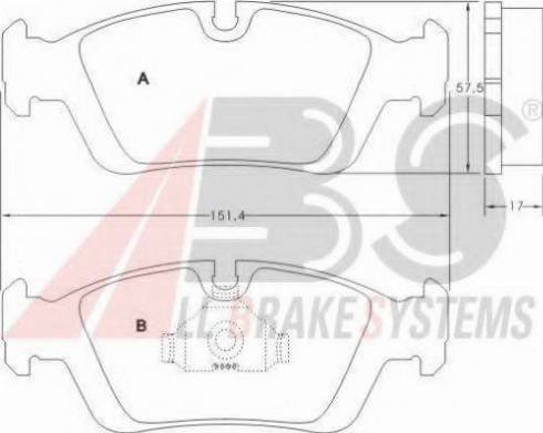 A.B.S. 36678 OE - Тормозные колодки, дисковые, комплект avtokuzovplus.com.ua