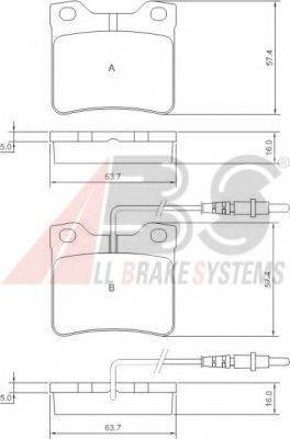 A.B.S. 36683 OE - Тормозные колодки, дисковые, комплект avtokuzovplus.com.ua