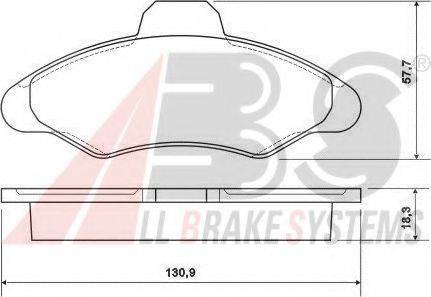 A.B.S. 36709 OE - Тормозные колодки, дисковые, комплект avtokuzovplus.com.ua