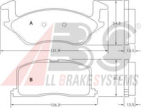 A.B.S. 36711 OE - Гальмівні колодки, дискові гальма autocars.com.ua