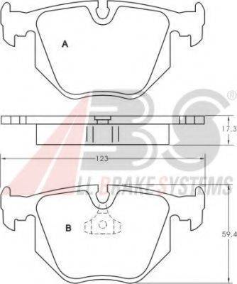 A.B.S. 36715 OE - Тормозные колодки, дисковые, комплект avtokuzovplus.com.ua