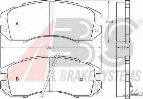 A.B.S. 36720 OE - Тормозные колодки, дисковые, комплект autodnr.net