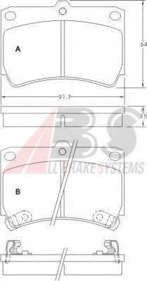 A.B.S. 36726 OE - Гальмівні колодки, дискові гальма autocars.com.ua