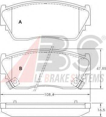 A.B.S. 36728 OE - Тормозные колодки, дисковые, комплект autodnr.net