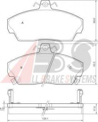 A.B.S. 36746 OE - Гальмівні колодки, дискові гальма autocars.com.ua