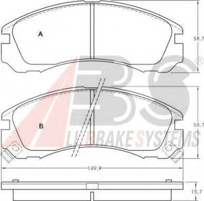 A.B.S. 36753 OE - Гальмівні колодки, дискові гальма autocars.com.ua