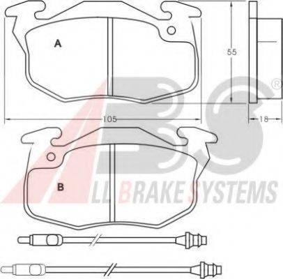 A.B.S. 36766 OE - Гальмівні колодки, дискові гальма autocars.com.ua