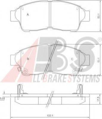 A.B.S. 36777 OE - Гальмівні колодки, дискові гальма autocars.com.ua