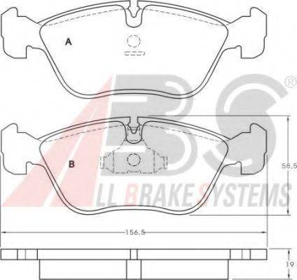 A.B.S. 36783 OE - Гальмівні колодки, дискові гальма autocars.com.ua