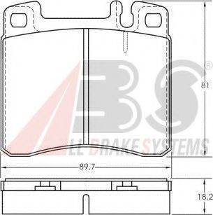 A.B.S. 36786 OE - Гальмівні колодки, дискові гальма autocars.com.ua