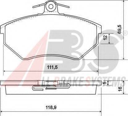 A.B.S. 36790 OE - Гальмівні колодки, дискові гальма autocars.com.ua