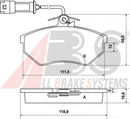 A.B.S. 36791 OE - Тормозные колодки, дисковые, комплект avtokuzovplus.com.ua