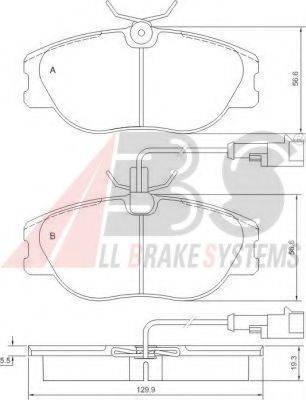 A.B.S. 36800 OE - Гальмівні колодки, дискові гальма autocars.com.ua