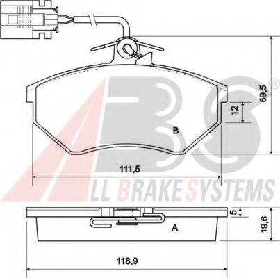 A.B.S. 36811 OE - Тормозные колодки, дисковые, комплект autodnr.net