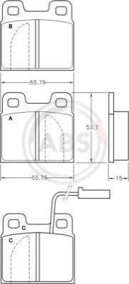 A.B.S. 36821 - Тормозные колодки, дисковые, комплект autodnr.net