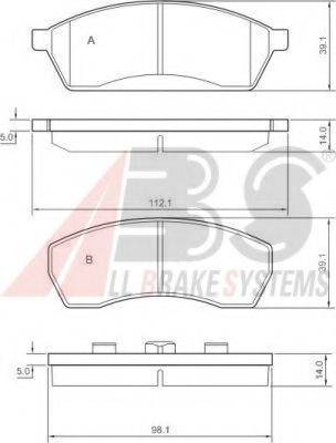 A.B.S. 36830 OE - Гальмівні колодки, дискові гальма autocars.com.ua