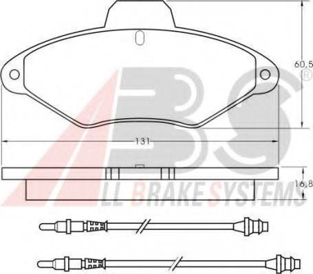 A.B.S. 36836 OE - Тормозные колодки, дисковые, комплект avtokuzovplus.com.ua