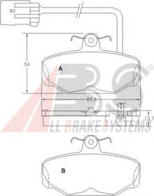 A.B.S. 36847 OE - Гальмівні колодки, дискові гальма autocars.com.ua