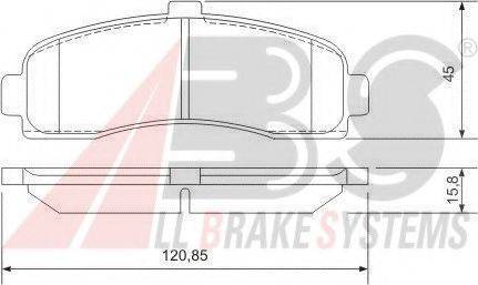 A.B.S. 36848 OE - Гальмівні колодки, дискові гальма autocars.com.ua