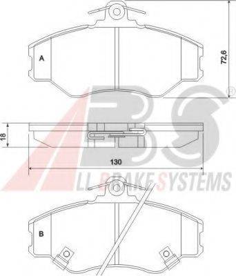 A.B.S. 36871 OE - Тормозные колодки, дисковые, комплект avtokuzovplus.com.ua