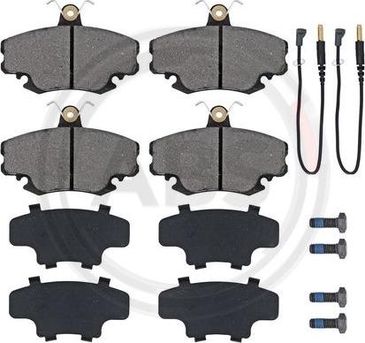 A.B.S. 36881 - Тормозные колодки, дисковые, комплект autodnr.net