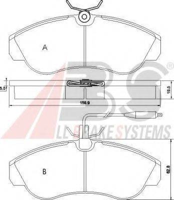 A.B.S. 36884 OE - Тормозные колодки, дисковые, комплект avtokuzovplus.com.ua