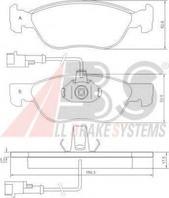 A.B.S. 36893 OE - Тормозные колодки, дисковые, комплект avtokuzovplus.com.ua