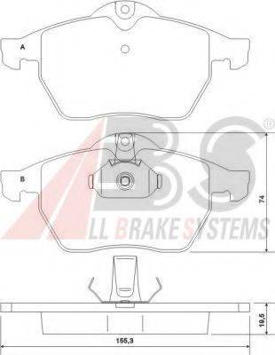 A.B.S. 36897 OE - Гальмівні колодки, дискові гальма autocars.com.ua