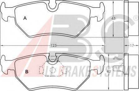 A.B.S. 36900 OE - Тормозные колодки, дисковые, комплект avtokuzovplus.com.ua