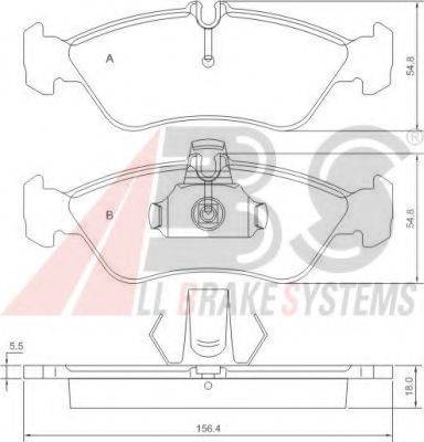 A.B.S. 36913 OE - Гальмівні колодки, дискові гальма autocars.com.ua