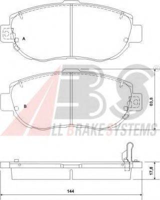 A.B.S. 36923 OE - Тормозные колодки, дисковые, комплект avtokuzovplus.com.ua