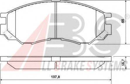 A.B.S. 36925 OE - Тормозные колодки, дисковые, комплект autodnr.net