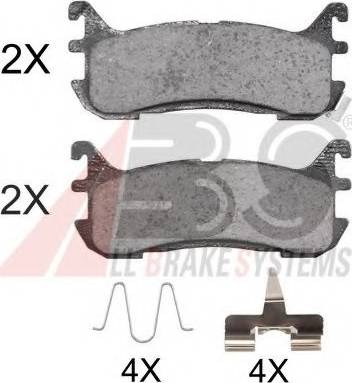 A.B.S. 36927 OE - Тормозные колодки, дисковые, комплект avtokuzovplus.com.ua