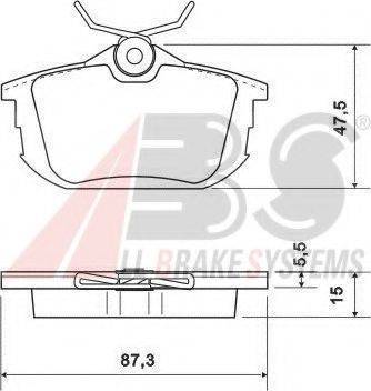 A.B.S. 36950 OE - Гальмівні колодки, дискові гальма autocars.com.ua