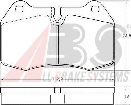 A.B.S. 36958 OE - Гальмівні колодки, дискові гальма autocars.com.ua