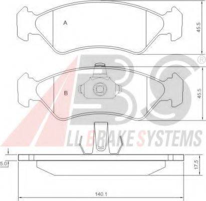 A.B.S. 36996 OE - Тормозные колодки, дисковые, комплект autodnr.net