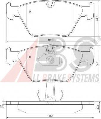 A.B.S. 36998 OE - Гальмівні колодки, дискові гальма autocars.com.ua