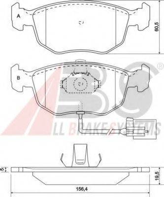 A.B.S. 37004 OE - Гальмівні колодки, дискові гальма autocars.com.ua