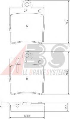 A.B.S. 37022 OE - Гальмівні колодки, дискові гальма autocars.com.ua